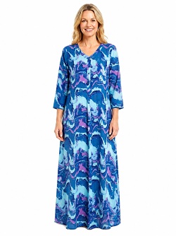 Maxikleid mit abstraktem Print von One Summer  30430056