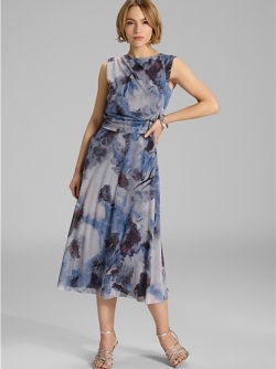 Swing Midikleid aus weichem Mesh 5AJ04600