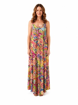 Orientique Maxikleid mit farbenfrohem Print 30452023