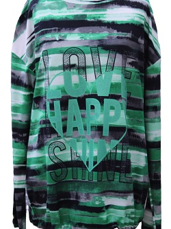 Top Secret Langarm Shirt - grün/schwarz 220911155