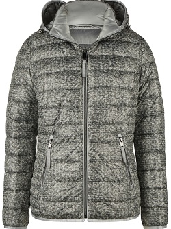 Steppjacke mit Kapuze von Barbara Lebek, dark green/sage, 31180052