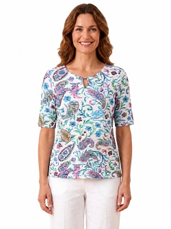 Shirt mit floralem Paisley-Print von Sommermann  5949-32