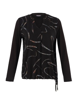 Dolcezza Pullover mit Schmucksteinverzierung 75120