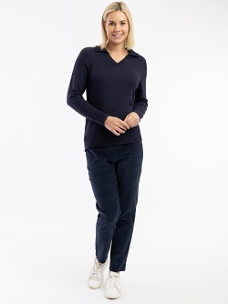 Orientique Cord Solid Jeggings 2681 Navy