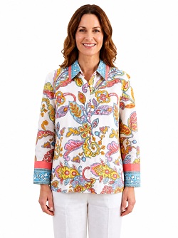 Bluse mit floralem Paisley-Print von Like Me 2916-29