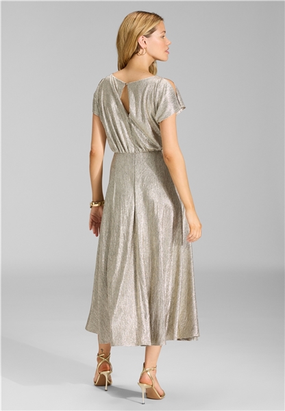 Cocktailkleid aus Satinchiffon, goldfarben, Swing - 5AB03700 