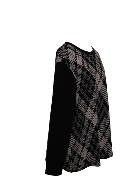 Blusenshirt von Seidel, schwarz/weiß, Z3078