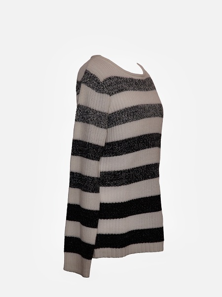 Strickpullover von Hegler Fashion, schwarz/weiß, 025365