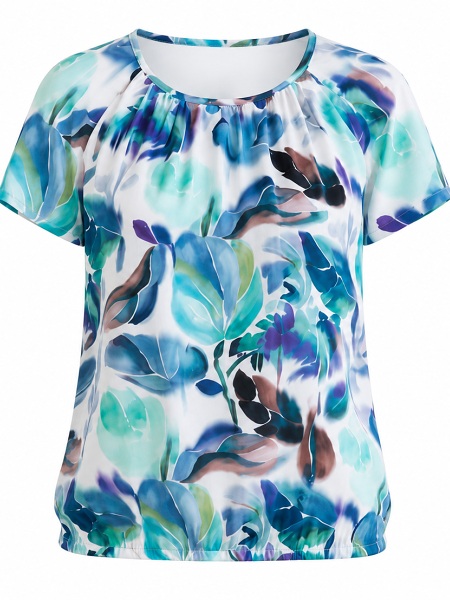 Bluse mit floralem Aquarell-Print von Sommermann 9214-42