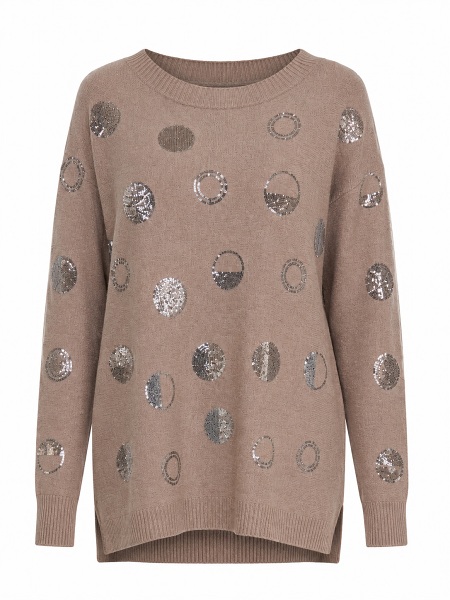 Strickpullover  von Marinello, beige meliert, 56289