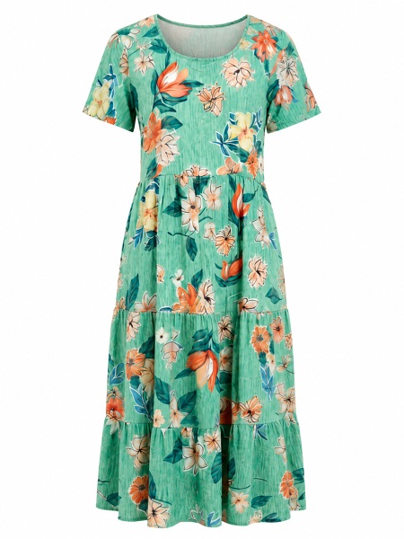 Orientique Kleid mit floralem Print 61593