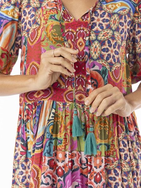Escape Francesca Dress Elbow Sleeve Print  71565