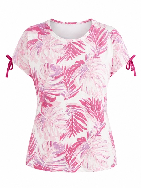 Sommershirt von Anna Menotti, weiss-pink 031548