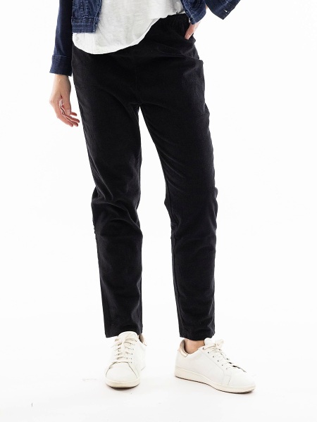 Orientique Cord Solid Jeggings 2681 Black