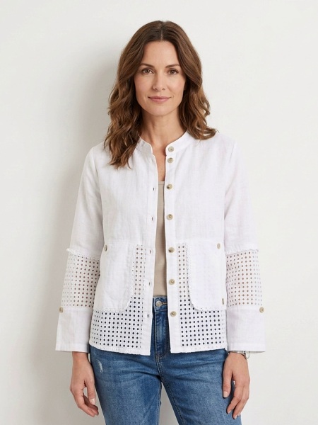 Sommerjacke von Lea H., weiss  031874