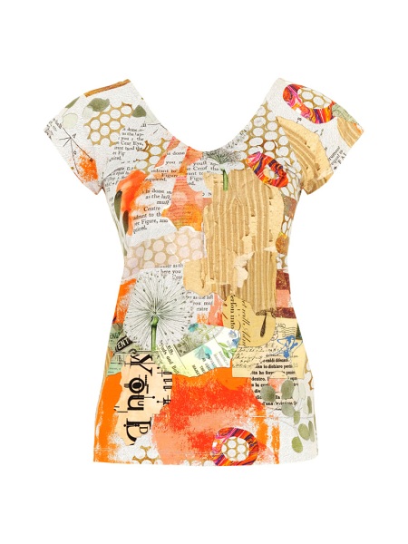Dolcezza Shirt mit kreativem Collage-Print R2532