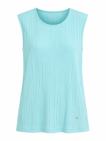 Ärmelloses Musselin-Top von Navigazione, blau 50048