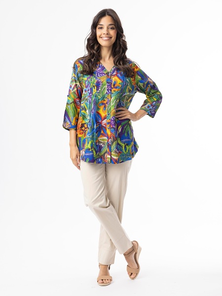 Orientique Zapallar Top Pleated  82218