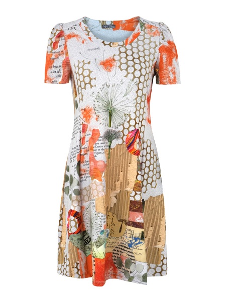 Dolcezza Kleid mit kreativem Collage-Print R2517