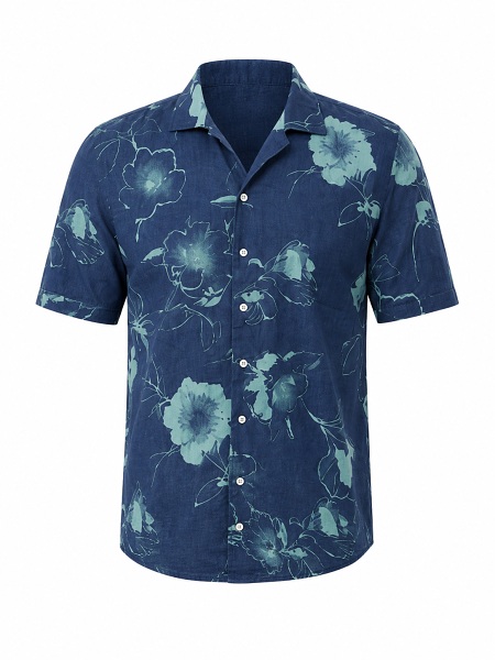 Digel Kurzarmhemd mit floralem Print 1137008