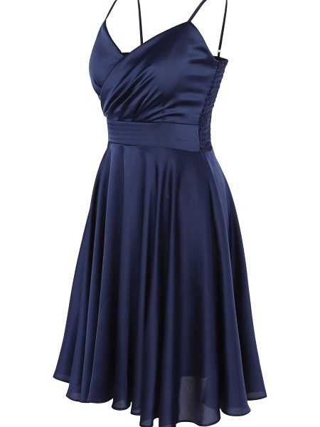 Satinkleid New Gol 13840-1 navy