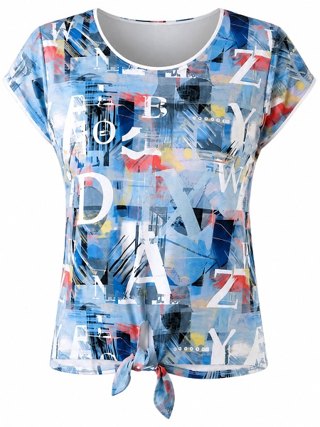 Shirt mit abstraktem Print von Seidel 1066-63