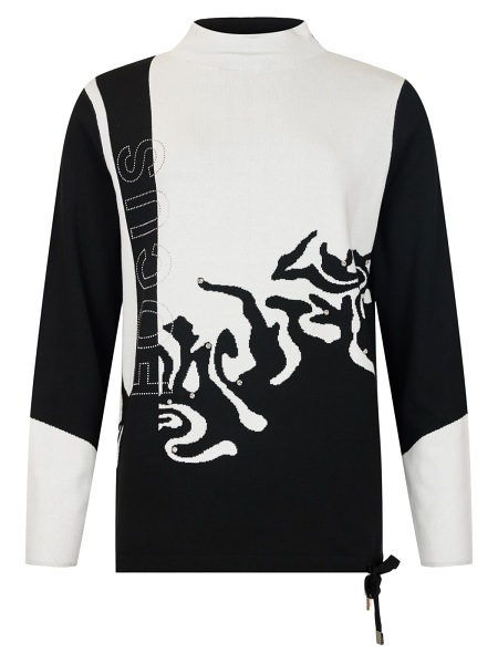 I'cona Focus Monochrome Side Tie Jumper 64362 