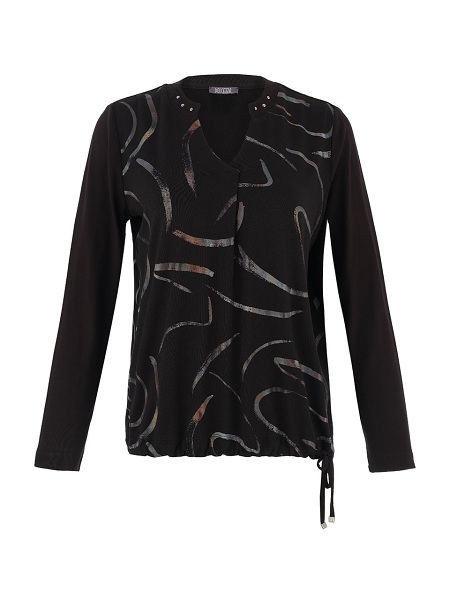 Dolcezza Bluse mit Schmucksteinverzierung 75120