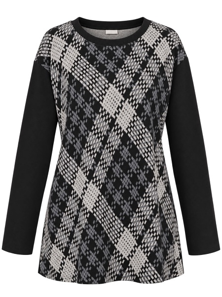 Blusenshirt von Seidel, schwarz/weiß, Z3078