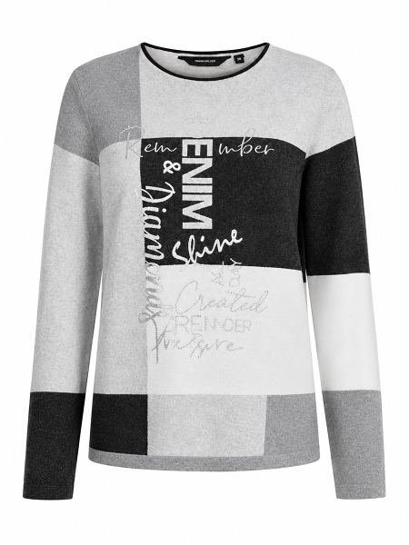 Navigazione Damen Pullover - grau meliert 48335