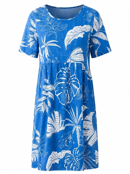 Sommerkleid mit Blätter-Print von One Summer 30538723
