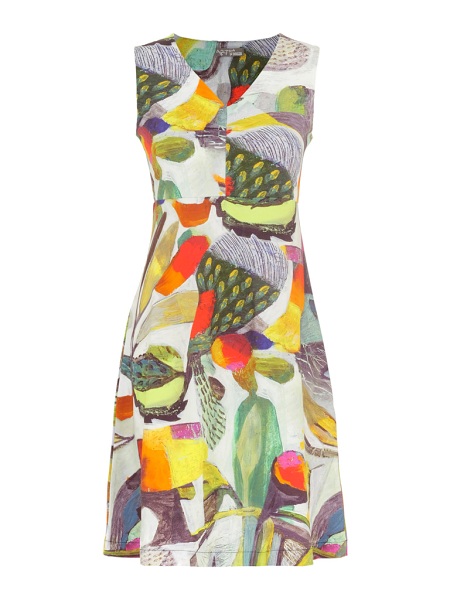 Dolcezza Kleid mit modernem Kunst-Print 2508