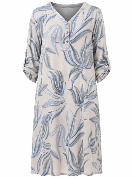 Leichtes Kleid mit floralem Print von Lea H. 031758