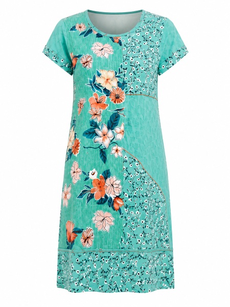Orientique Kleid mit floralem Print 61597 