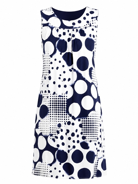Ärmelloses Kleid mit modernem Print von Seidel  1930-69