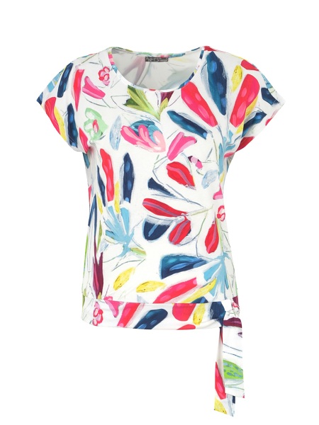Dolcezza Shirt mit farbenfrohem Floral-Print R2513