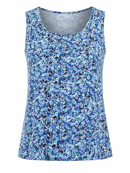 Top von LEBEK blau Alloverprint, 62510062