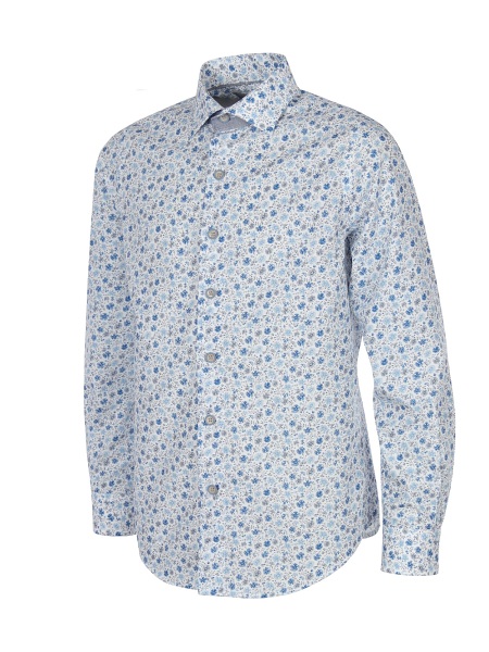 Hemd Boys New Gol red label slim fit, weiss-blau, 5556800