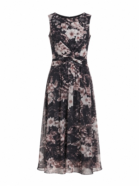 Swing Kleid aus bedrucktem Mesh 5AH14600
