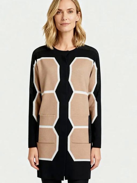 i'cona strickjacke - sand - 67362 