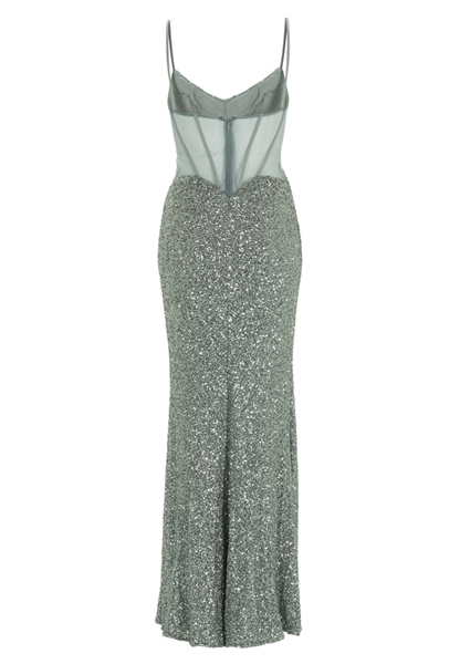 Slipdress mit transparenter Rückenpartie - mint ice 5AG070HK 