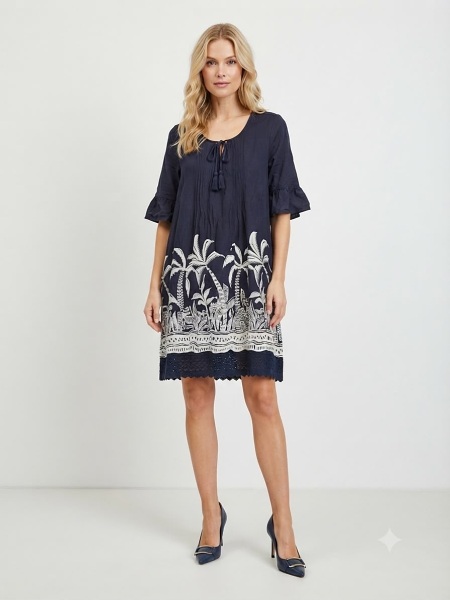 Tunika im Bohostyle von One Summer Orientique navy DW23J