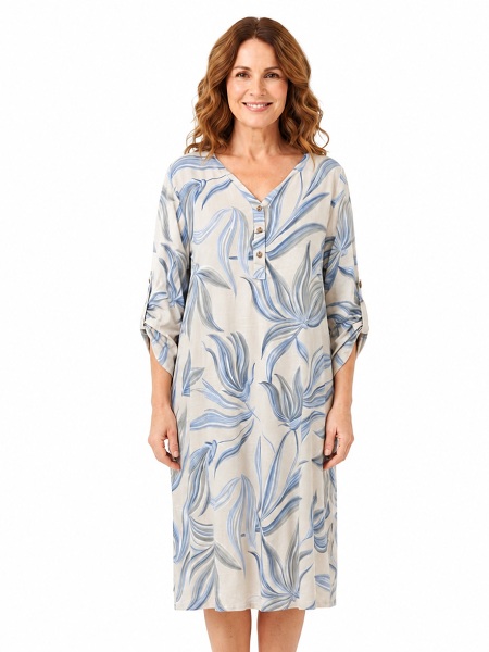 Leichtes Kleid mit floralem Print von Lea H. 031758