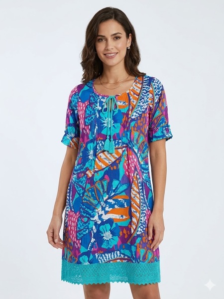 One Summer Boho Tunika Hannah, kurzarm 30447453