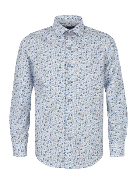 Hemd Boys New Gol red label slim fit, weiss-blau, 5556800