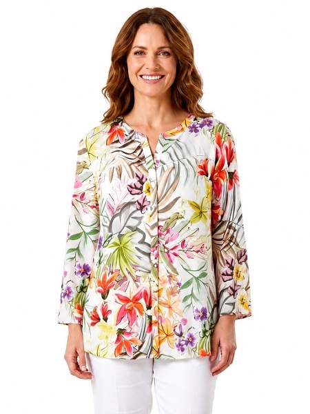 Bluse mit floralem Muster von Sommermann 9378-23