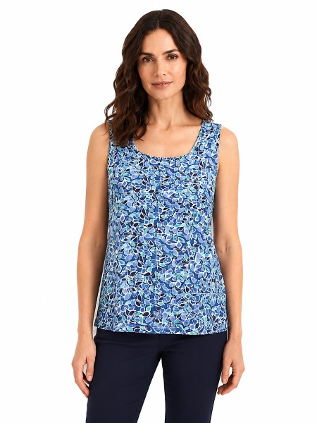 Top von LEBEK blau Alloverprint, 62510062