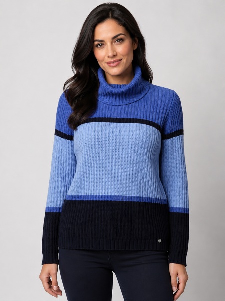 GolleHaug Pullover mit Rollkragen und Strukturmuster - 02521-11105