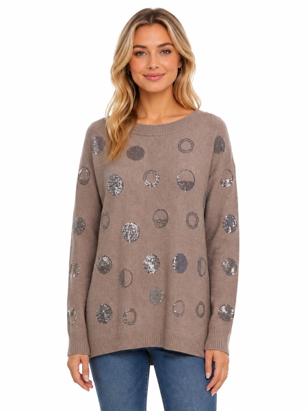 Strickpullover  von Marinello, beige meliert, 56289