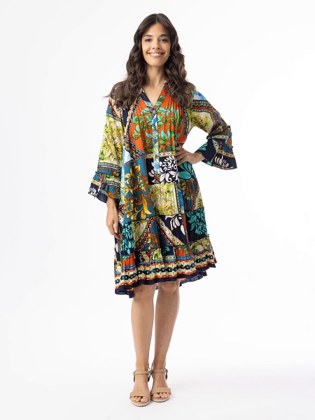 Orientique Cabo Fria Dress Frill Buttonthrough  40205